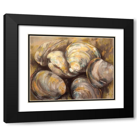 The Gang of Quahogs Black Modern Wood Framed Art Print with Double Matting by Vertentes, Jeanette