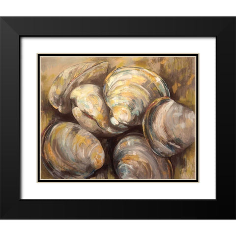 The Gang of Quahogs Black Modern Wood Framed Art Print with Double Matting by Vertentes, Jeanette