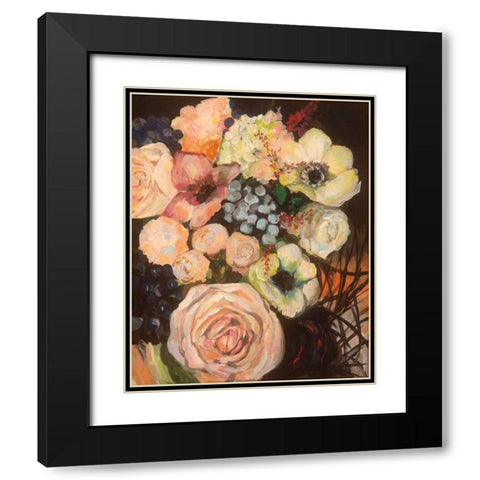 Wedding Bouquet Black Modern Wood Framed Art Print with Double Matting by Vertentes, Jeanette
