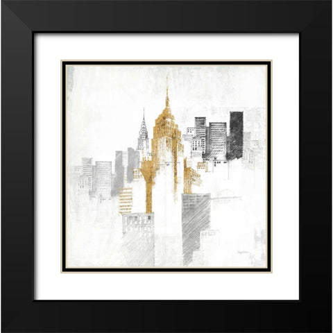 Empire State Building No Words Black Modern Wood Framed Art Print with Double Matting by Tillmon, Avery