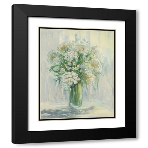 Radiant Lace Neutral Black Modern Wood Framed Art Print with Double Matting by Rowan, Carol