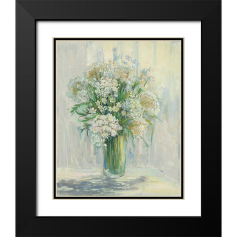 Radiant Lace Neutral Black Modern Wood Framed Art Print with Double Matting by Rowan, Carol