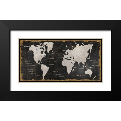 Colorful World I Black Black Modern Wood Framed Art Print with Double Matting by Wiens, James