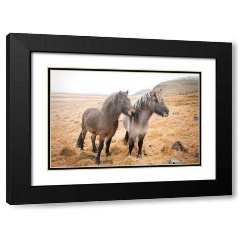Bjarni and Imir I Black Modern Wood Framed Art Print with Double Matting by Marshall, Laura