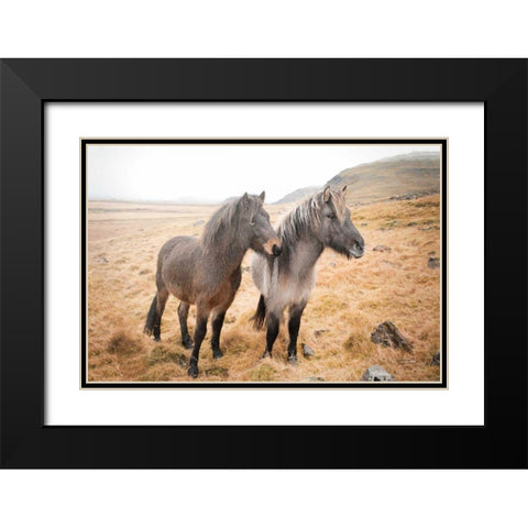 Bjarni and Imir I Black Modern Wood Framed Art Print with Double Matting by Marshall, Laura