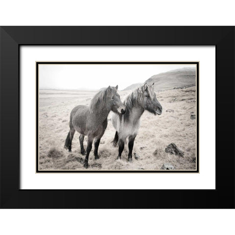 Bjarni and Imir I BW Black Modern Wood Framed Art Print with Double Matting by Marshall, Laura