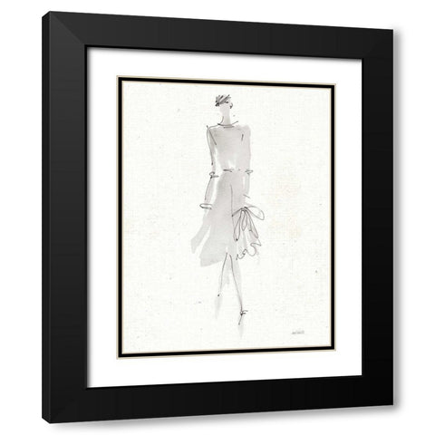 La Fashion I Gray v2 Black Modern Wood Framed Art Print with Double Matting by Tavoletti, Anne