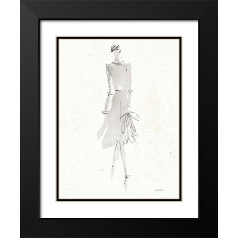 La Fashion I Gray v2 Black Modern Wood Framed Art Print with Double Matting by Tavoletti, Anne