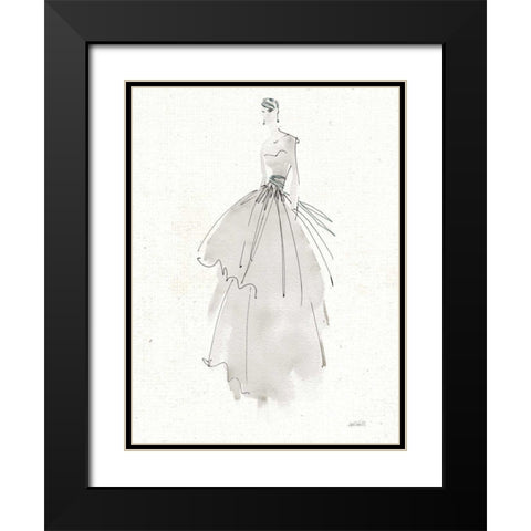 La Fashion II Gray v2 Black Modern Wood Framed Art Print with Double Matting by Tavoletti, Anne