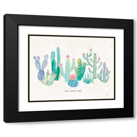 Bohemian Cactus I Love Black Modern Wood Framed Art Print with Double Matting by Urban, Mary