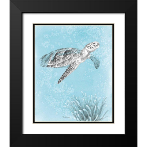 Coastal Sea Life I v2 Black Modern Wood Framed Art Print with Double Matting by Grove, Beth