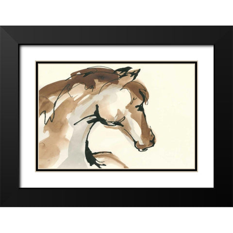 Horse Head I Black Modern Wood Framed Art Print with Double Matting by Paschke, Chris