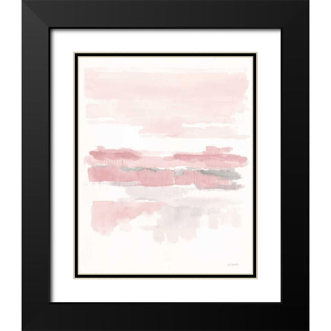 Blush Wetlands Crop Black Modern Wood Framed Art Print with Double Matting by Schick, Mike