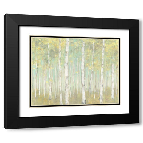 Sylvan Birches Black Modern Wood Framed Art Print with Double Matting by Purinton, Julia