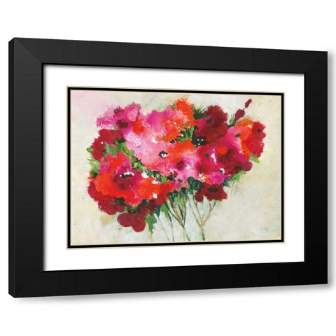 Poppy Garden Black Modern Wood Framed Art Print with Double Matting by Griggs, Jan
