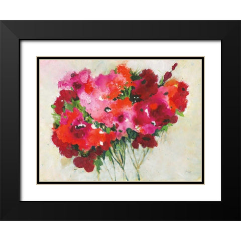 Poppy Garden Black Modern Wood Framed Art Print with Double Matting by Griggs, Jan