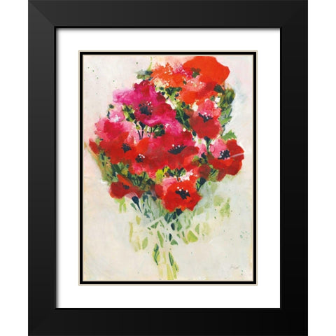 Poppy Bouquet Black Modern Wood Framed Art Print with Double Matting by Griggs, Jan
