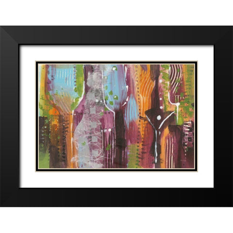 Wine Time One Black Modern Wood Framed Art Print with Double Matting by Griggs, Jan