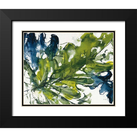Green and Blue Black Modern Wood Framed Art Print with Double Matting by Griggs, Jan