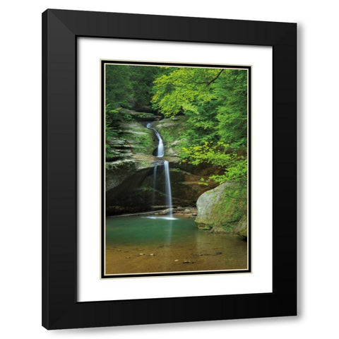 Lower Falls Old Mans Cave Black Modern Wood Framed Art Print with Double Matting by Majchrowicz, Alan
