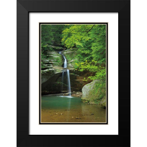 Lower Falls Old Mans Cave Black Modern Wood Framed Art Print with Double Matting by Majchrowicz, Alan