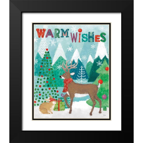 Festive Forest III Black Modern Wood Framed Art Print with Double Matting by Charron, Veronique