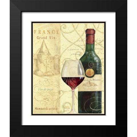 Wine Passion I Black Modern Wood Framed Art Print with Double Matting by Brissonnet, Daphne