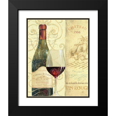 Wine Passion II Black Modern Wood Framed Art Print with Double Matting by Brissonnet, Daphne