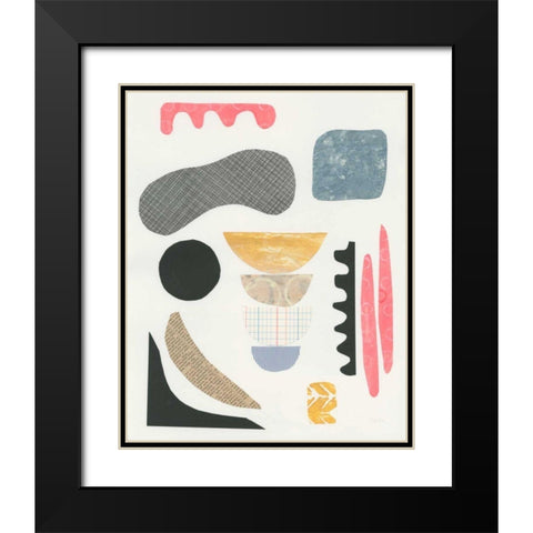 Mixed Shapes I Black Modern Wood Framed Art Print with Double Matting by Prahl, Courtney