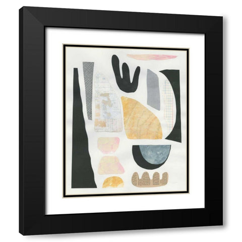 Mixed Shapes V Black Modern Wood Framed Art Print with Double Matting by Prahl, Courtney
