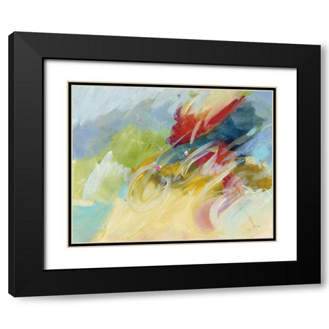 Happy Black Modern Wood Framed Art Print with Double Matting by Griggs, Jan