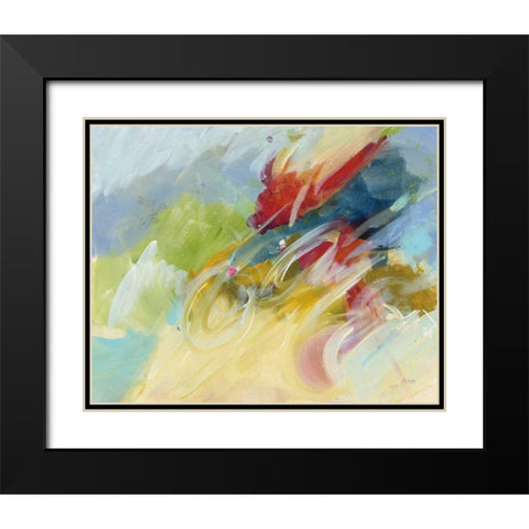 Happy Black Modern Wood Framed Art Print with Double Matting by Griggs, Jan