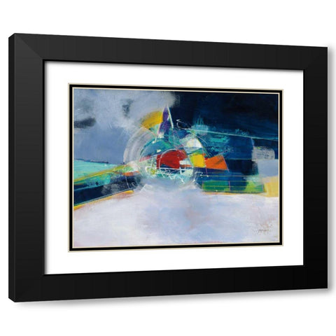Time and Space Black Modern Wood Framed Art Print with Double Matting by Griggs, Jan