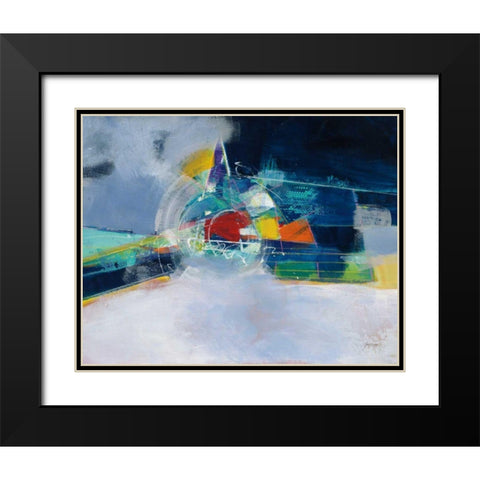 Time and Space Black Modern Wood Framed Art Print with Double Matting by Griggs, Jan