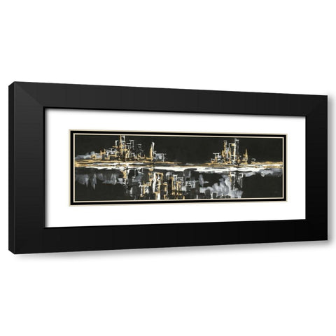 Urban Gold I Black Modern Wood Framed Art Print with Double Matting by Paschke, Chris