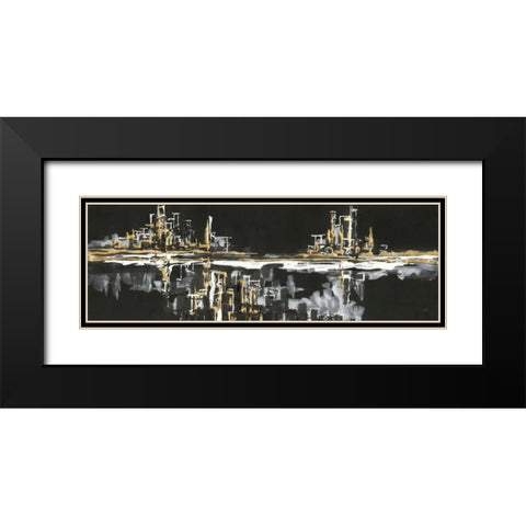 Urban Gold I Black Modern Wood Framed Art Print with Double Matting by Paschke, Chris