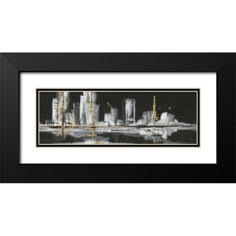 Urban Gold V Black Modern Wood Framed Art Print with Double Matting by Paschke, Chris