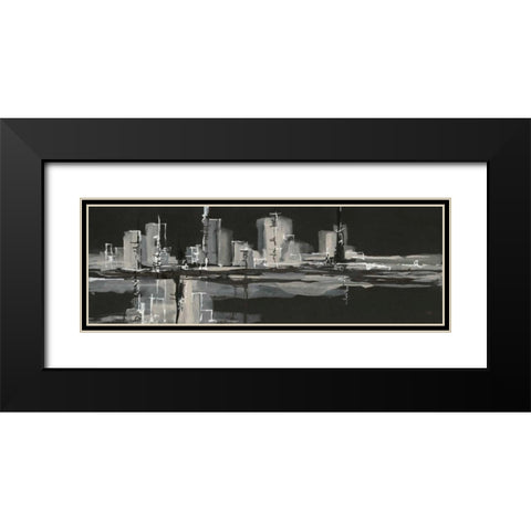 Urban Gray Black Modern Wood Framed Art Print with Double Matting by Paschke, Chris