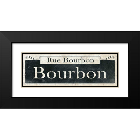 French Quarter Sign I Black Modern Wood Framed Art Print with Double Matting by Wild Apple Portfolio