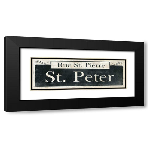 French Quarter Sign III Black Modern Wood Framed Art Print with Double Matting by Wild Apple Portfolio