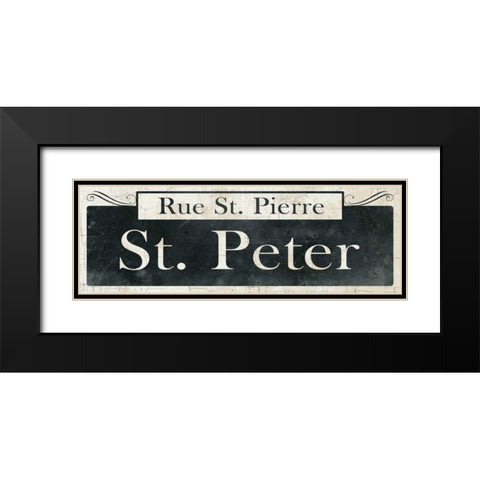 French Quarter Sign III Black Modern Wood Framed Art Print with Double Matting by Wild Apple Portfolio