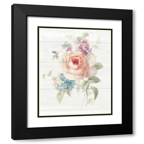 Cottage Garden III Shiplap Black Modern Wood Framed Art Print with Double Matting by Nai, Danhui