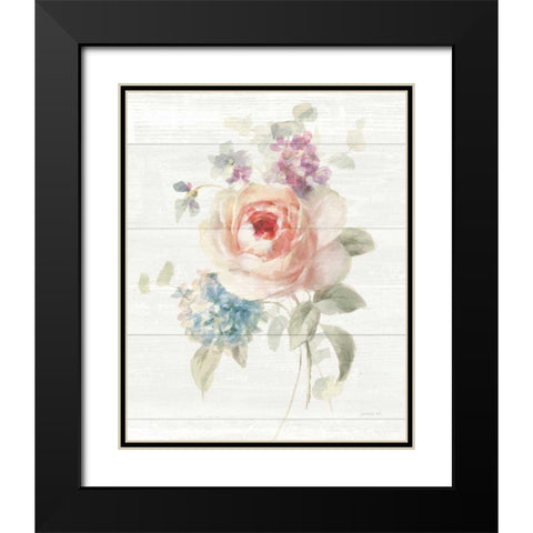 Cottage Garden III Shiplap Black Modern Wood Framed Art Print with Double Matting by Nai, Danhui