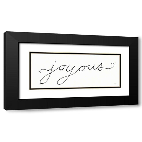 Joyous on White Black Modern Wood Framed Art Print with Double Matting by Schlabach, Sue