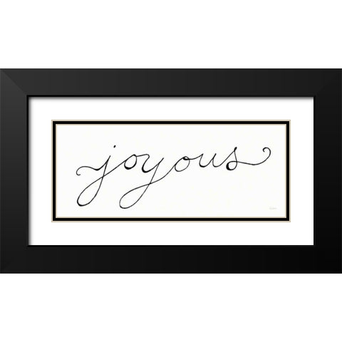 Joyous on White Black Modern Wood Framed Art Print with Double Matting by Schlabach, Sue