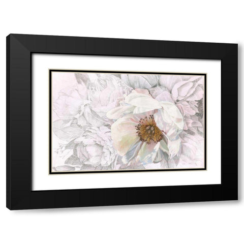 Blooming Sketch Black Modern Wood Framed Art Print with Double Matting by Wiens, James