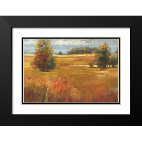 October Light Black Modern Wood Framed Art Print with Double Matting by Rowan, Carol