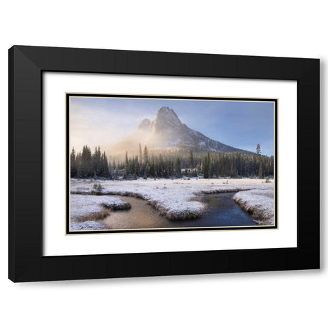 Liberty Bell Mountain I Black Modern Wood Framed Art Print with Double Matting by Majchrowicz, Alan