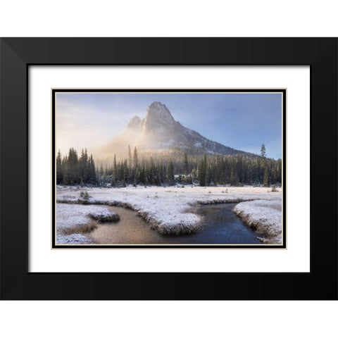 Liberty Bell Mountain I Black Modern Wood Framed Art Print with Double Matting by Majchrowicz, Alan