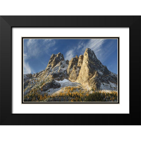 Liberty Bell Mountain II Black Modern Wood Framed Art Print with Double Matting by Majchrowicz, Alan